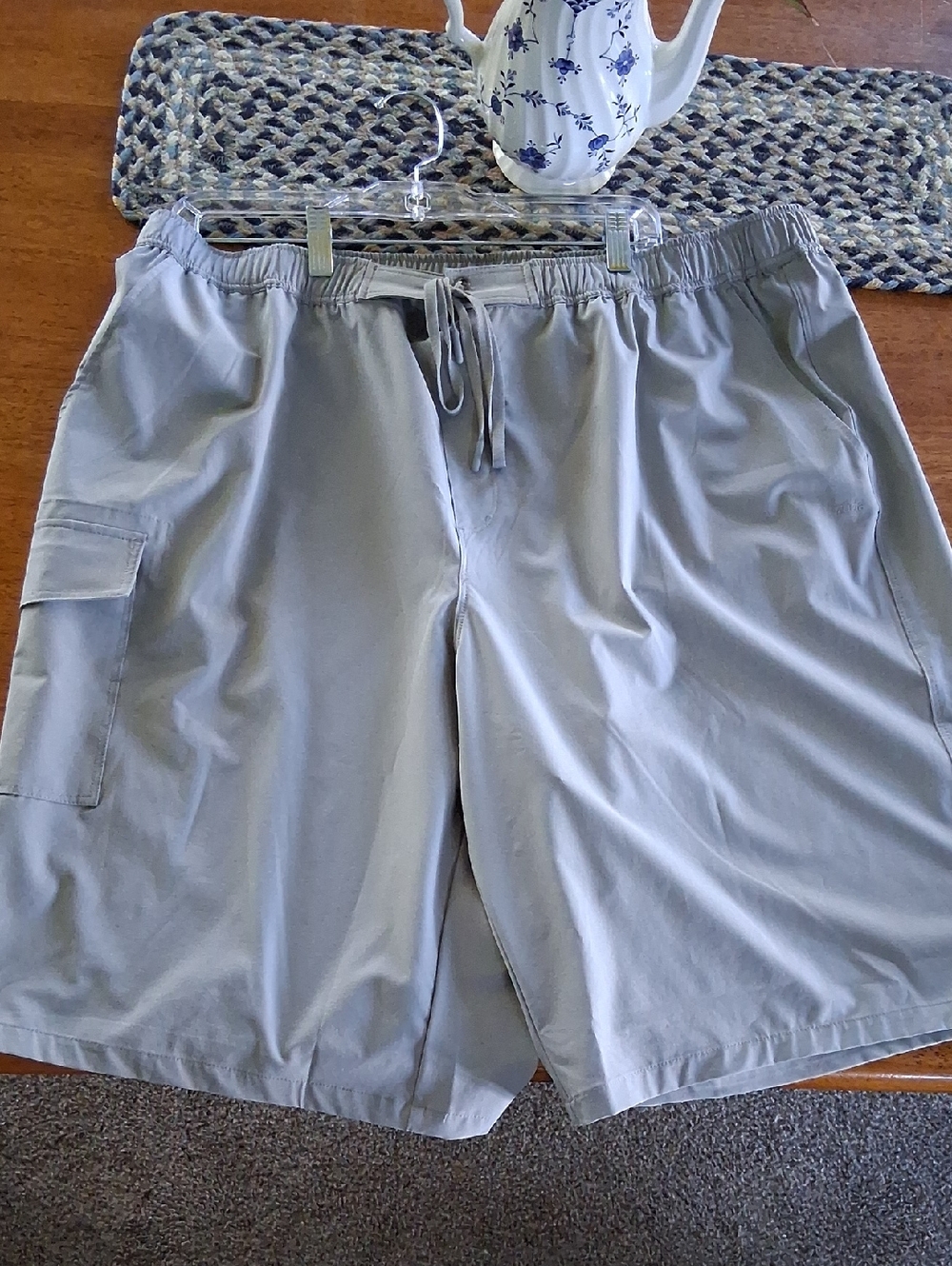 zuda Gray Pocketed Men's Lightweight Swim Trunks Shorts 2XL